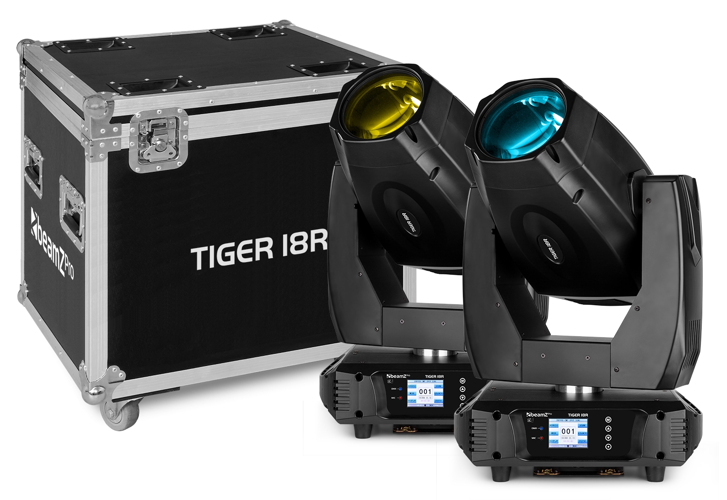 Tiger 18R BSW 380W CMY Moving Head 2pcs in Flightcase beamZ