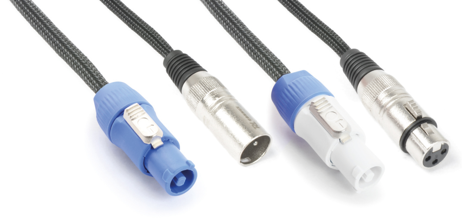 CX065 Light Combi Cable Powerconnector B XLR M / Powerconnector A XLR F 5m beamZ