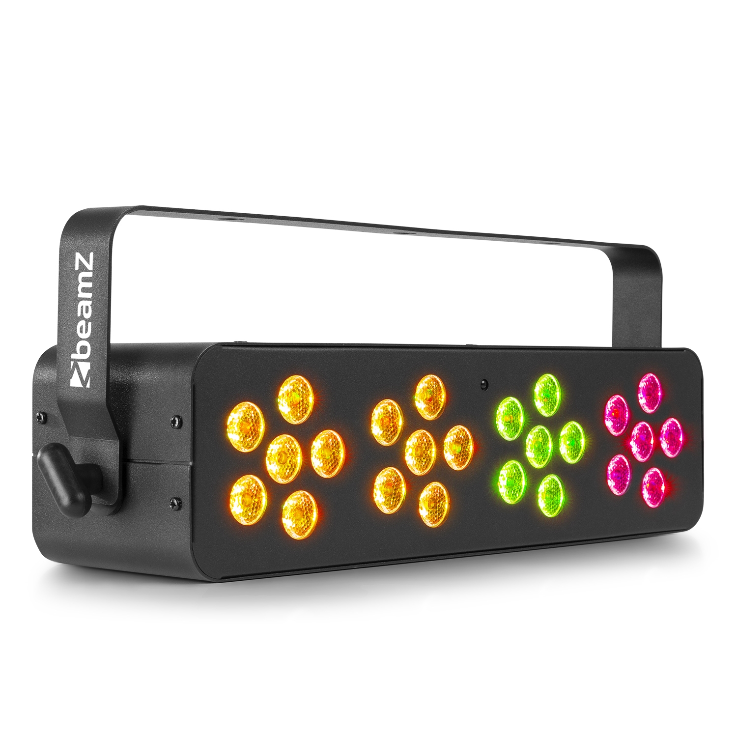 beamz DJ Bank 4 Disco DJ RGBA LED Colour Remote Control Party Lighting