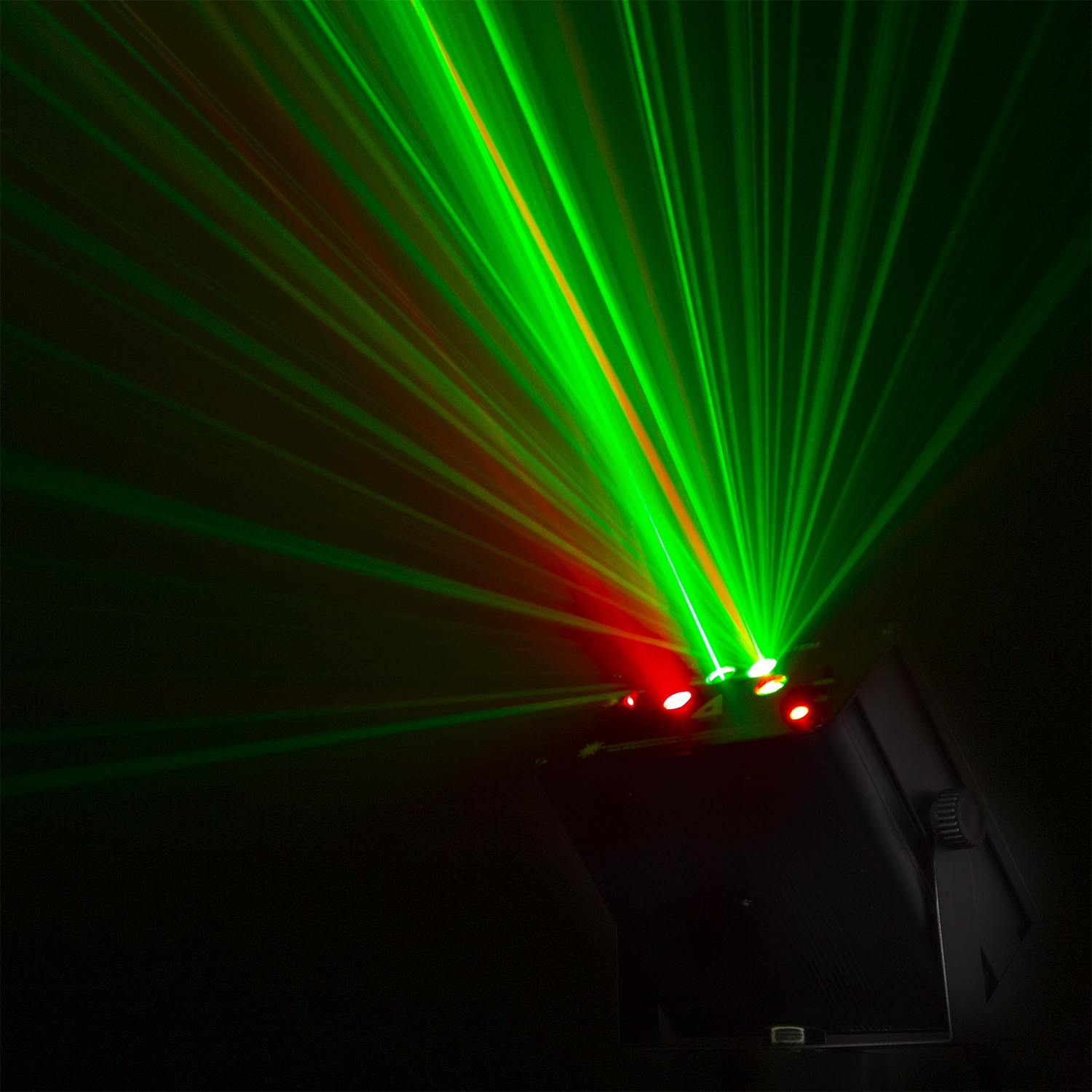 BeamZ Athena batteri disco laser med 2 gobo lasrar och multicolor LED