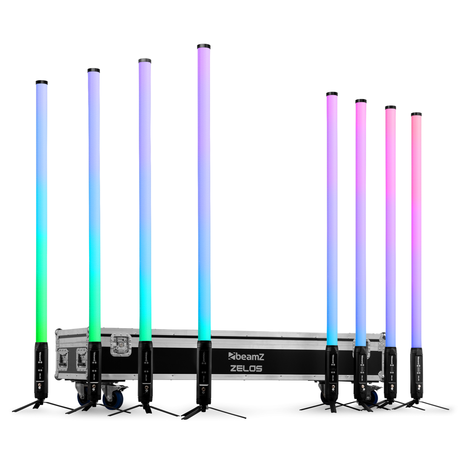 Zelos LED Tube Set RGBW in/outdoor use, set of 8 image